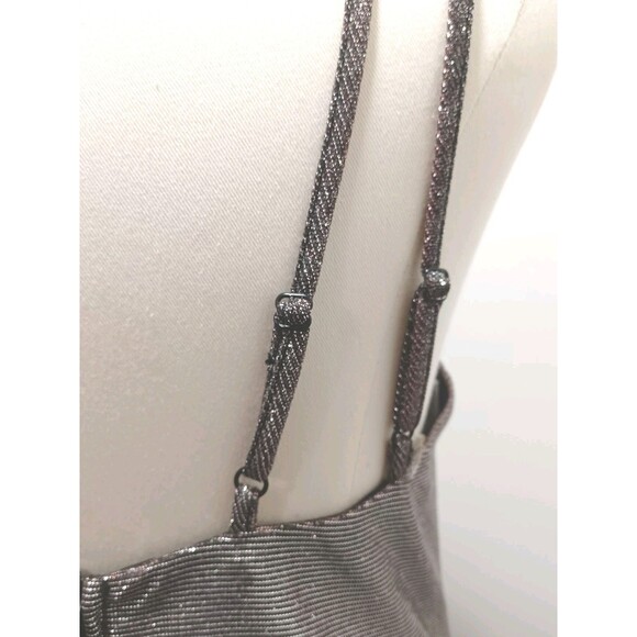 Crystal Doll Sliver Metallic Dress Junior's Size 7 - Picture 8 of 9